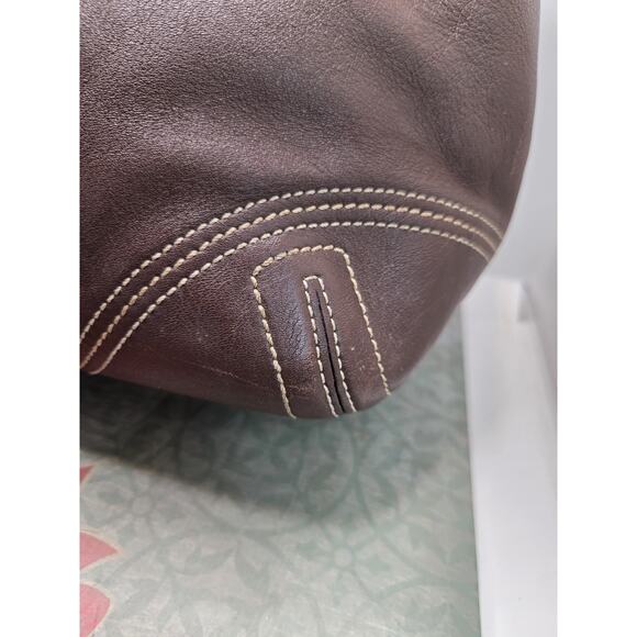 Vtg Coach Soho Luxury Satchel Purse Brown C0GZ-8A09 Double Handle Buckle Pockets - Picture 7 of 15